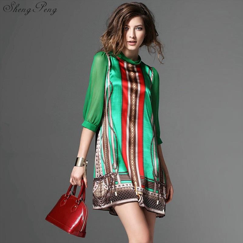 

Hippie Bohemian Style Boho Dress Mexican Embroidered Chic Dresses Q531