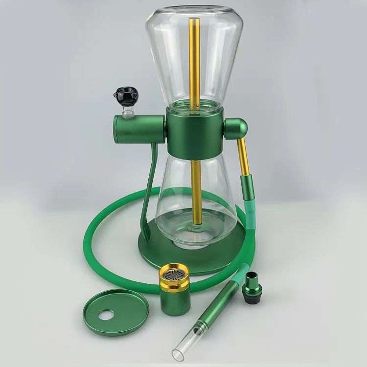 

2022 New Sandglas Gravity Hookah Set Glass Bowl Smoking kit Shisha Hookah Pipes Dab Rig Smoke Dabber Tobacco Herb