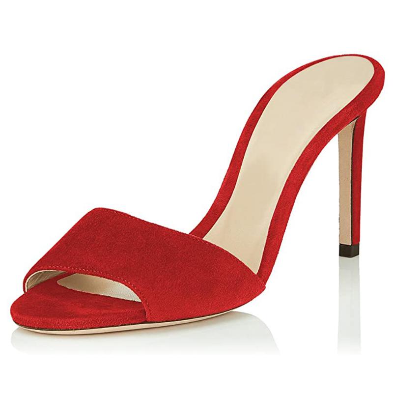 

Sandals Lovirs Women's Thin-heeled Open Toe Basic Slingback Leopard 10cm High Heel Shoes Dress Mules Plus Size 5-15Sandals, Red-12cm