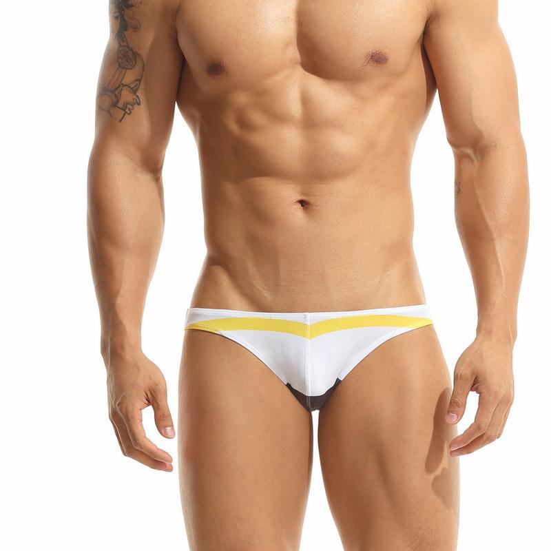 

Men's Shorts B53 White Print Sexy Low Waist Tight Men Swimwear 2022 Summer Surf Bikinis Swim Trunk Briefs Swimsuits Beach ShortsMen's