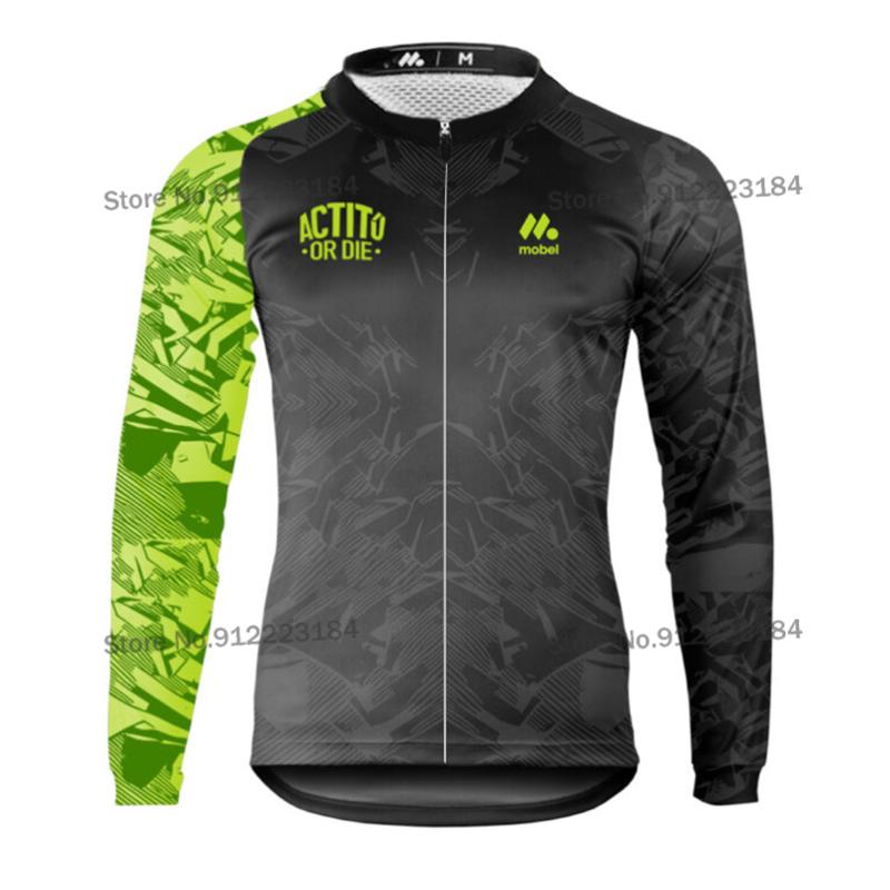 

Racing Jackets Maillot Long Sleeve Cycling Jersey Men Winter Fleece Or Thin Clothing Mountain Bike Road CiclismoRacing, Style photos