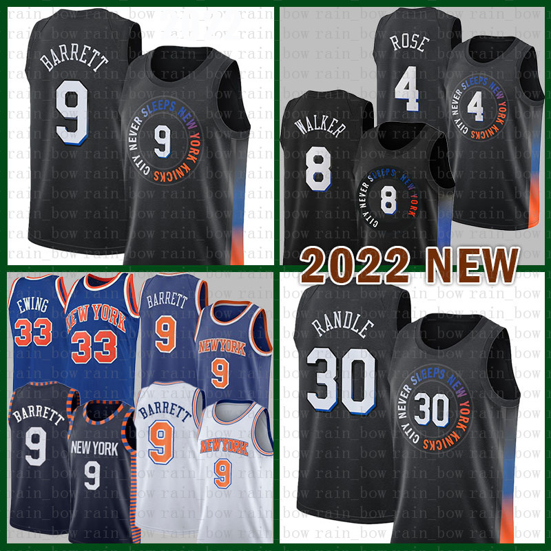 

2022 2023 New New''York''Knicks''Men Basketball Jersey RJ 9 Barrett Julius 30 Randle Derrick 4 Rose Kemba 8 Walker Patrick 33 Ewing S-XXL Beige, 2021 jersey