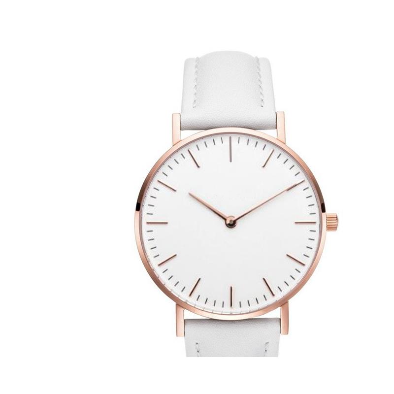 

Simple Watch Women Dress Leather Band Analog Quartz Wristwatch Fashion Ladies Golden Rose Gold Clock Female, Pink
