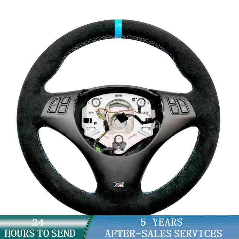 

Custom Car Steering Wheel Cover Wrap AntiSlip Suede Leather Braid For Bmw M Sport M3 E90 E91 E92 e93 E87 E81 E82 E88 X1 E84 J220808