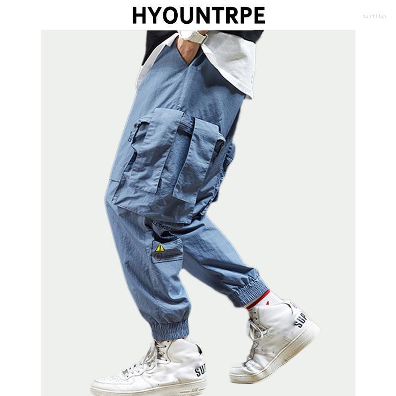 

Men's Pants Men Side Pocket Cargo Harem Casual Elastic Waist Trousers Streetwear Hip Hop Loose Fit Ankle Drawstring Sweatpants JoggersMen's, Black