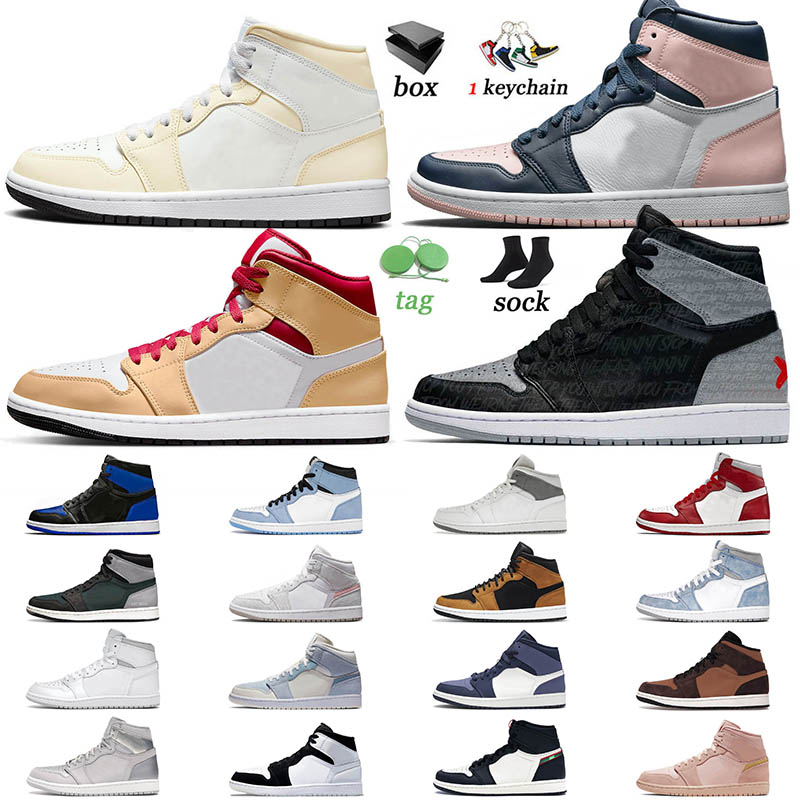 

With Box Womens Jumpman 1 1s Basketball Shoes Diamond Shorts Mid Pink Black CO Japan Neutral Grey Surfaces Paris White Mens Sneakers Sports Trainers Size 12, A31 rebellionaire 36-47