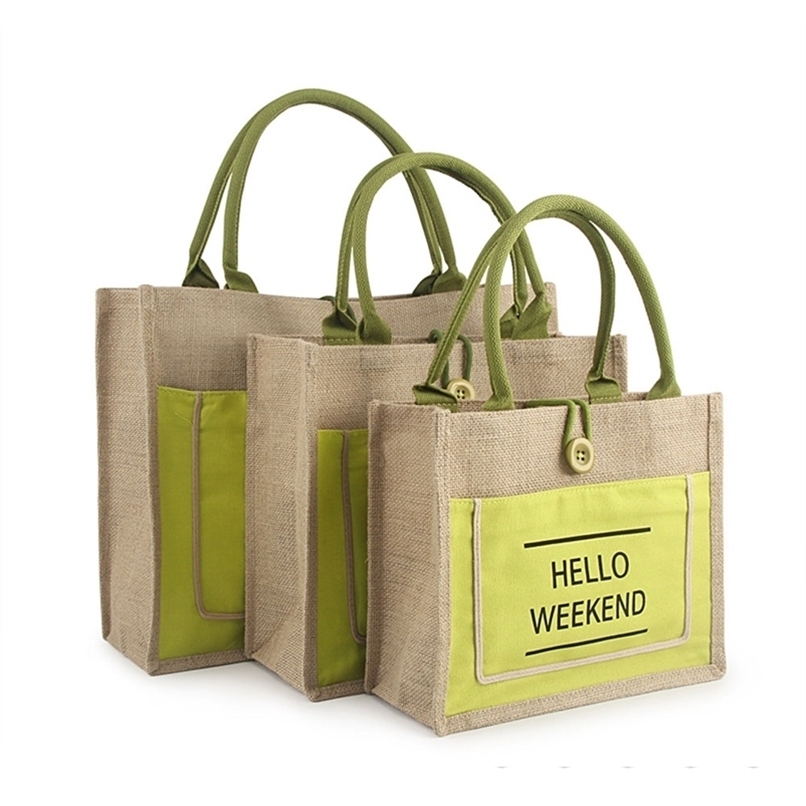 

Women Linen Luxury Tote Large Capacity Female Casual Shoulder Bag Lady Daily Handbag Fresh Beach Shopping 220512, Green