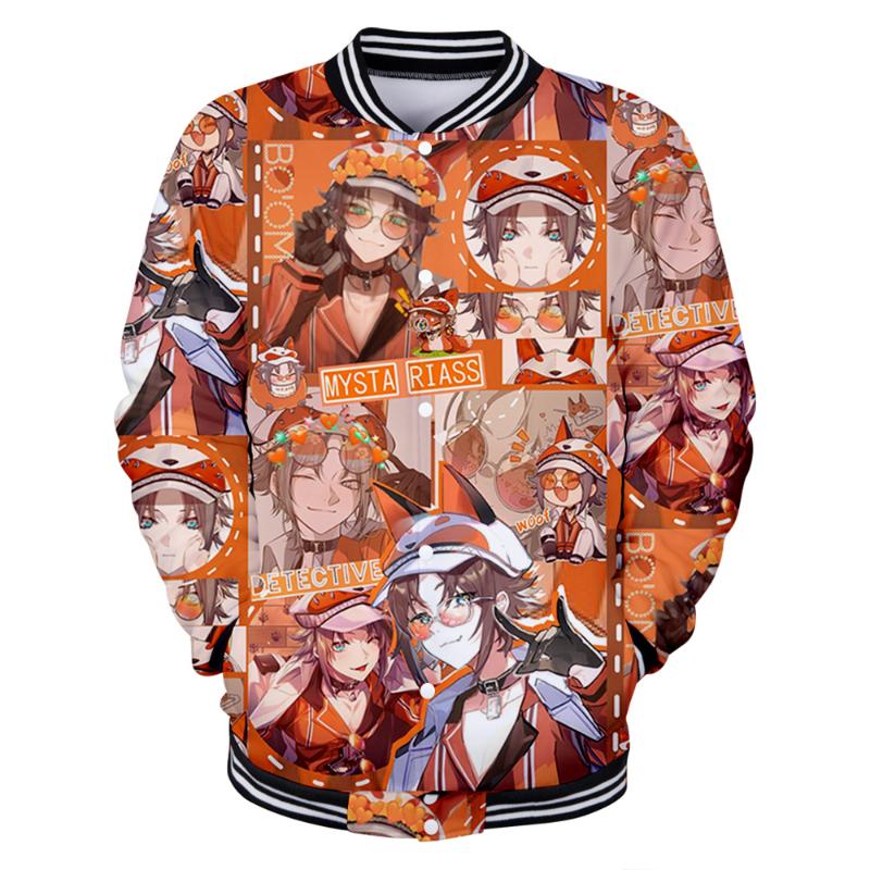 

Men's Jackets Mysta Rias Baseball Women/Men 3D Prints Fashion Streetwear JacketMen's, As picture