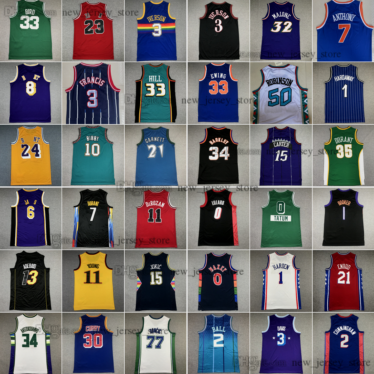 

New City Basketball 12 Ayo Dosunmu Jersey Bam Adebayo Tyler Herro Paul Nikola George Jokic Jimmy Jamal Butler Murray Luka Stephen Antetokounmpo Curry Doncic, Choose number on picture