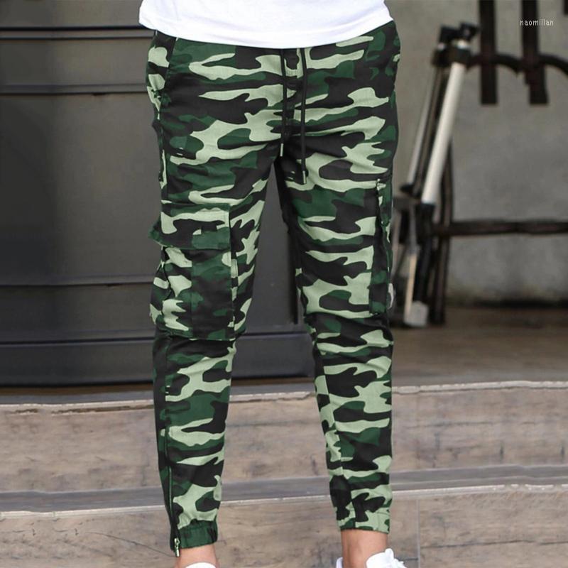 

Men's Pants Sprinkle Workout Lace-up Trousers Men's Camouflage Sports Slim Casual Mid-waist PantsMen's Naom22, Green