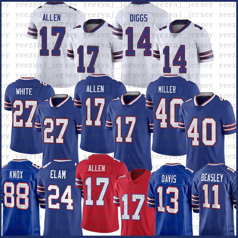 

Tre'Davious White Football Jersey Buffalos Billes Josh Allen Stefon Diggs Von Miller Dawson Knox Gabriel Davis Micah Hyde Kaiir Elam Poyer Tyler Bass O.J. Howard Moss, Mens-be