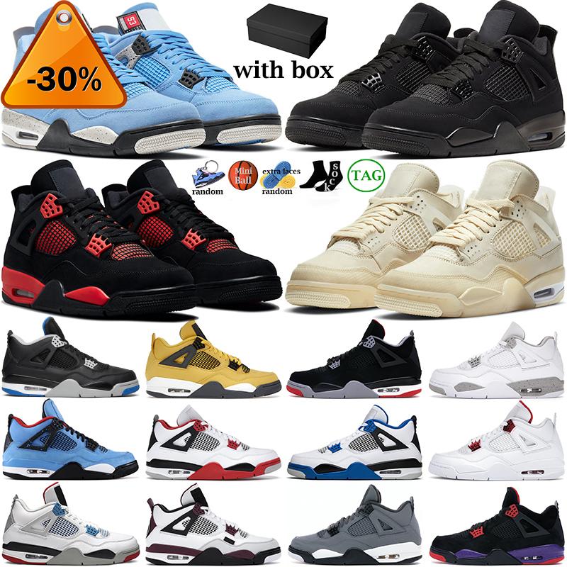 

2022 Men Women Basketball Shoes 4 4s Red Thunder Sail Black Cat White Oreo Pure Money Infrared Zen Master Metallic Purple Cool Grey Cactus, 25