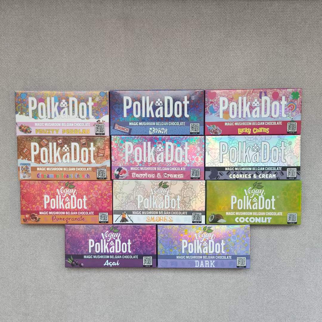 

Polkadot Chocolate Bar Box Magic Mushrooms 4G 4 G POLKA DOT Chocolate Bars Packaging Packing Boxes 14 Flavors