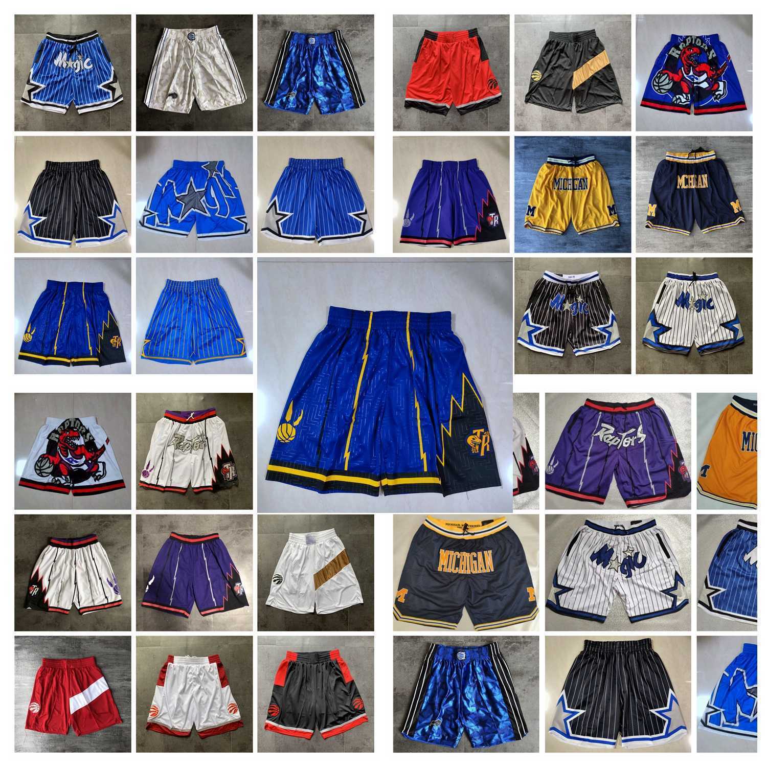 

Team Basketball Shorts Just Don Co-Branded Retro City Reward Version Wear Sport Pant With Pocket Zipper Sweatpants Hip Pop White Purple Red, As photo