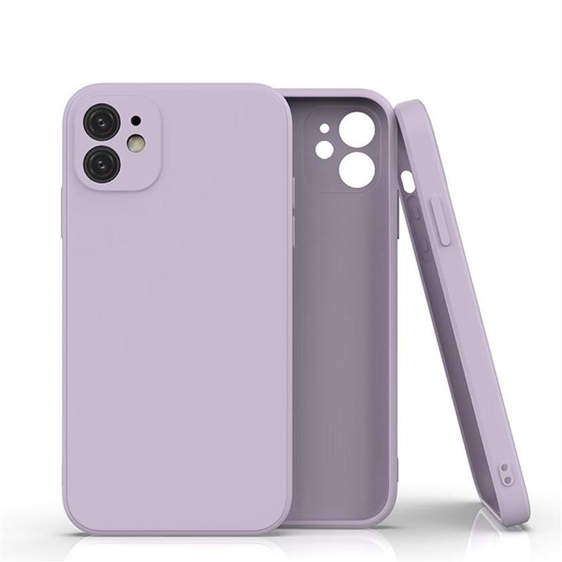 

Cell Phone Cases For iPhone 11 12 Mini Pro Max Silicone Soft TPU Color Cover Matte Case3420, White