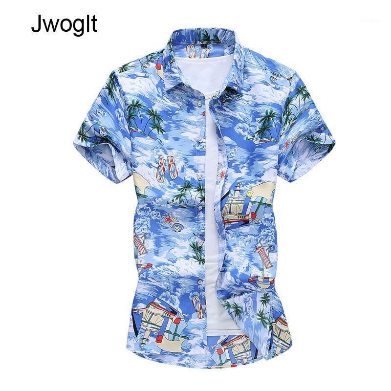 

Men's Casual Shirts 45KG-120KG 2022 Summer Fashion Short Sleeve Regular Fit Hawaiian Beach Holiday 5XL 6XL 7XL, As show