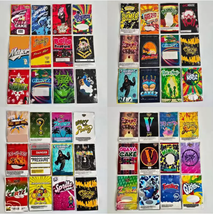 

Jokes UP White Pink Runtz Packaging plastic mylar Bags OG V Gruntz Hawaiian Miami Runts Peach Kobbler baggies