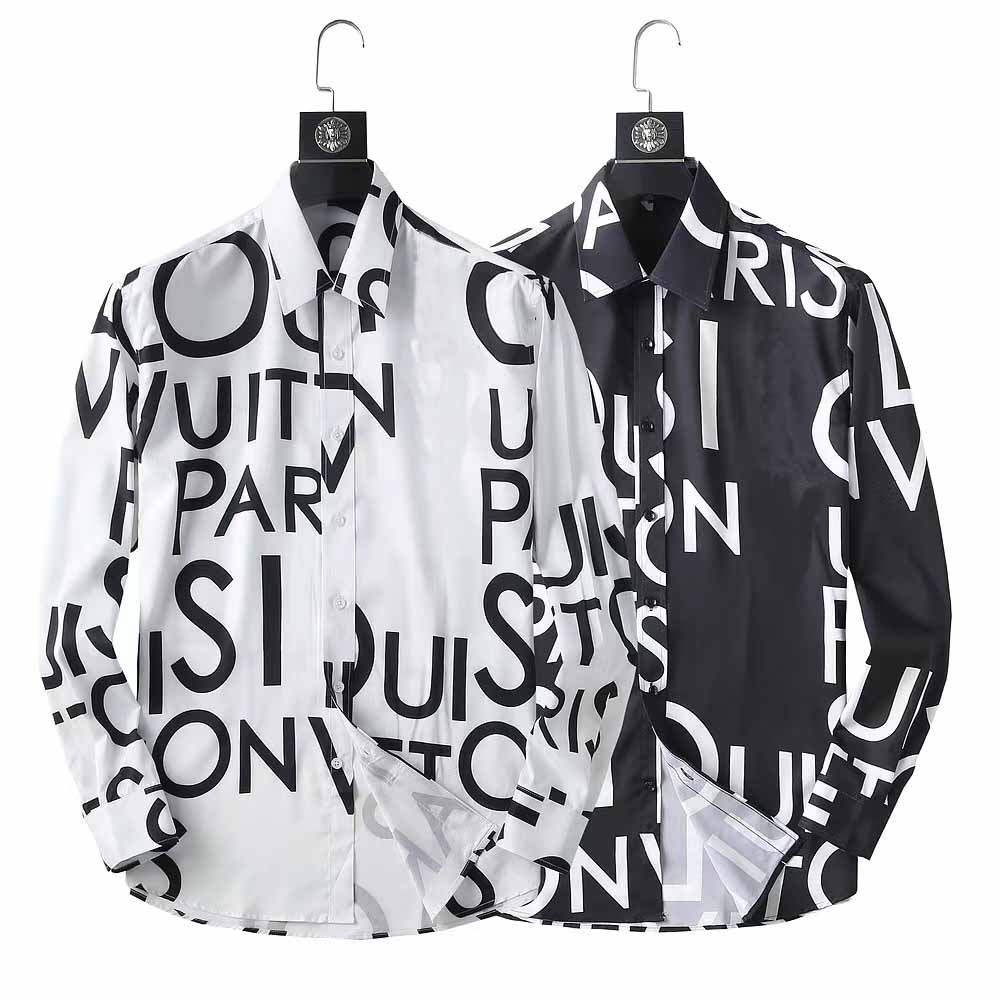 

Designer Mens Dress Shirts Fashion Casual Shirt Brands Men Shirts Spring Autumn Slim chemises de marque pour Clothing, Black