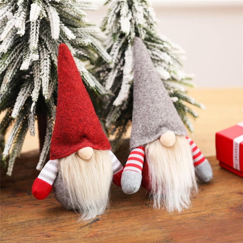 

Christmas Handmade Swedish Gnome Scandinavian Tomte Santa Nisse Nordic Plush Elf Toy Table Ornament Xmas Tree Decorations