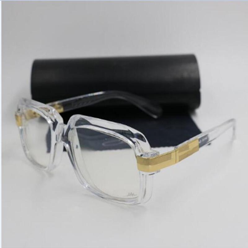 

Sunglasses Brand Transparent Frame Flat Mirror Square Ladies Matching BoxSunglasses