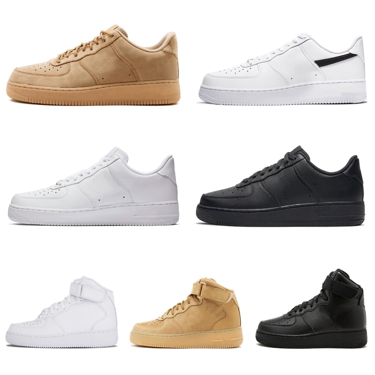 

force one Classic 1s Casual Shoes airforce Low Designer Mens Men Women White Black wheat 1 Mens Outdoor Sports Sneakers Platform Trainers AF1, Box