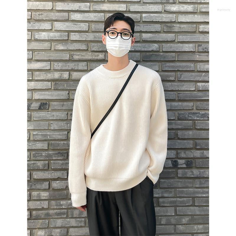 

Men's Sweaters Autumn And Winter Trendy Brand Casual Wild Sweater Men's Round Neck Loose Knit Thick SweaterMen's Mari22, Black