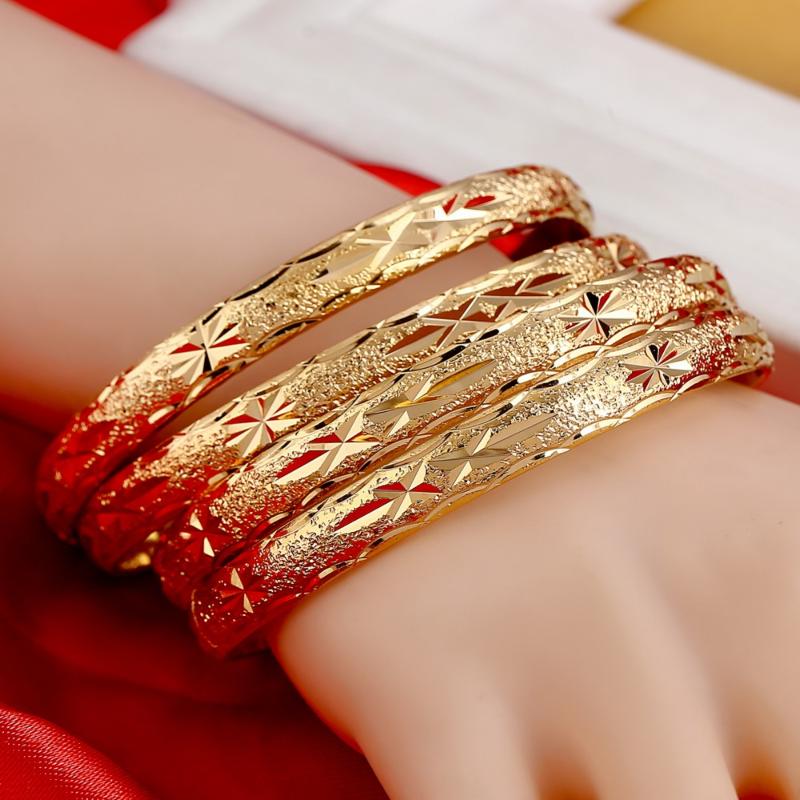 

Bangle Dubai 64mm 8mm Gold African Jewelry Ethiopian Bangle&Bracelet For Women GiftBangle