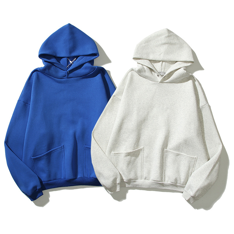 Solide Sweats Bleu Gris Hoodies Hommes Femmes Haute Qualité Pull Imprimer Hoode Hip Hop Pulls 22FW