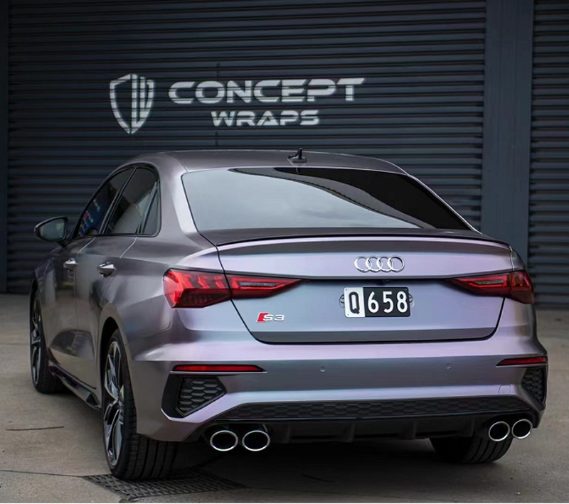 

Super Matte Metallic Capri Grey Purple Vinyl Wrap Adhesive Sticker Decal Film Vehicle Car Wrapping Foil Roll Air Release Channel