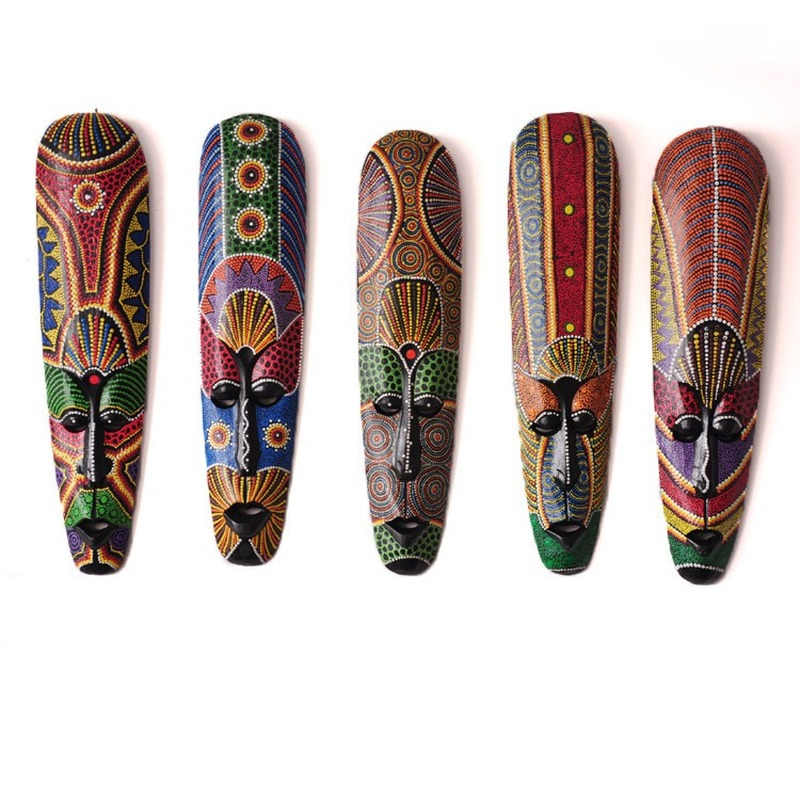 

Mascot doll costume Face Makeup / Mask Southeast Asian Style Home Decoration Dot Painting Home Decoration Mask Various Models, 20cm