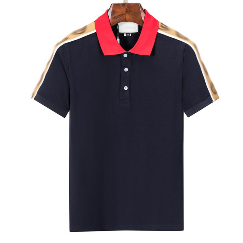 

Mens Fashion Polo Shirts Luxury Italian Men Clothes Short Sleeves Casual Men's Summer T Shirts Solid Color Multiple Colors Available Size -3XL, Customize