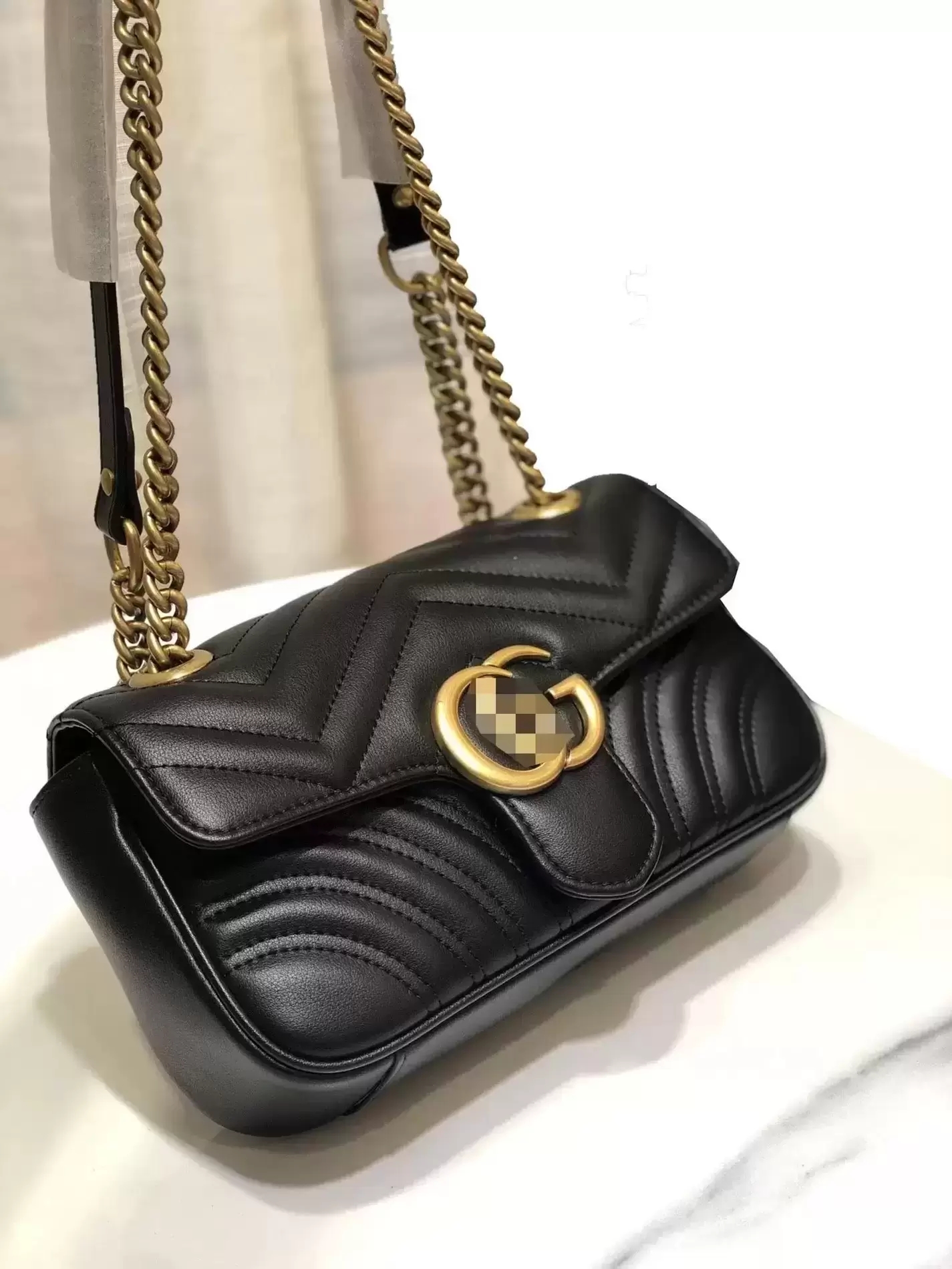 

GGs LVs YSLs louiseity viutonity Leather Handbags High quality Women Lady Marmont Bags Genuine Leather Crossbody Handbags Purses tote Shoulder Bag Classic Totes, 2097-black