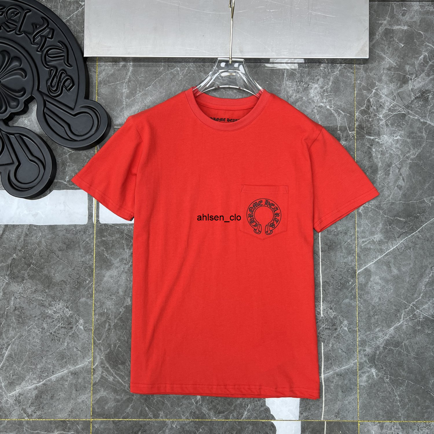 

Chao Brand Mens Crosin T Shirt 2022 Graffiti Mouth Limited Short Sleeve Correct T-shirt Tide, Red