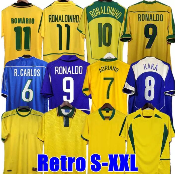 

1998 Brasil soccer jerseys 2002 retro shirts Carlos Romario Ronaldo Ronaldinho 2004 camisa de futebol 1994 RIVALDO BraziLS 2006 1982 ADRIANO, 15