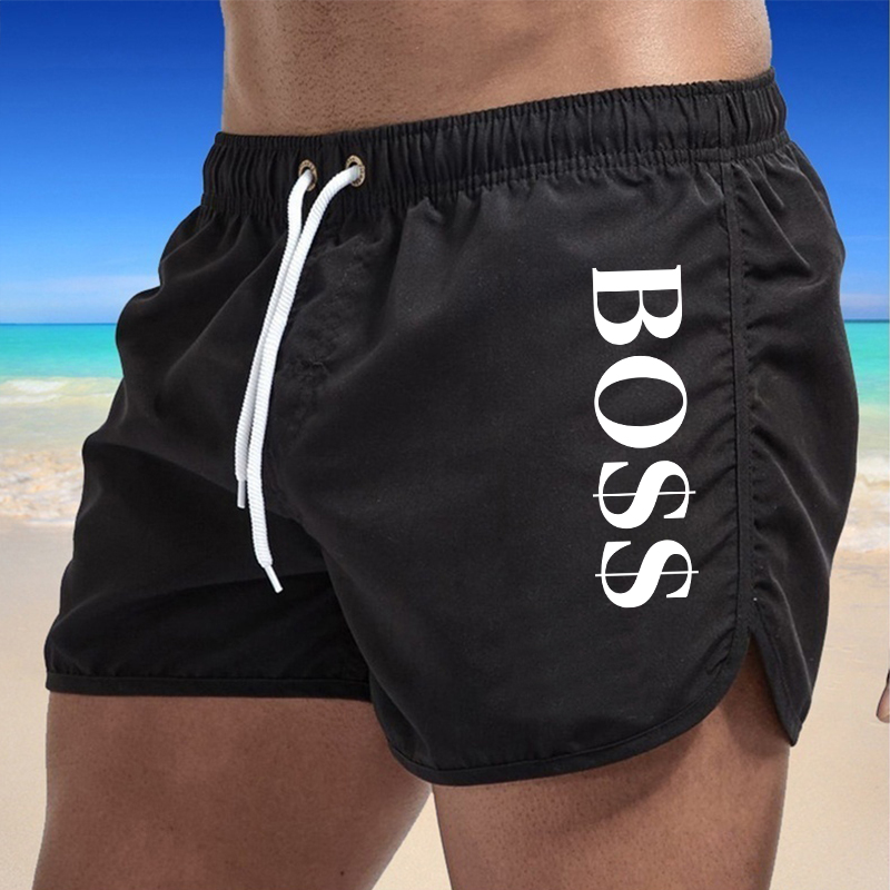

New Summer Beach Bard Short Pants Swimming Trunks Men For Boys Swim Shorts Beach Running Sexy Swimsuits Volleyball Underwear, White