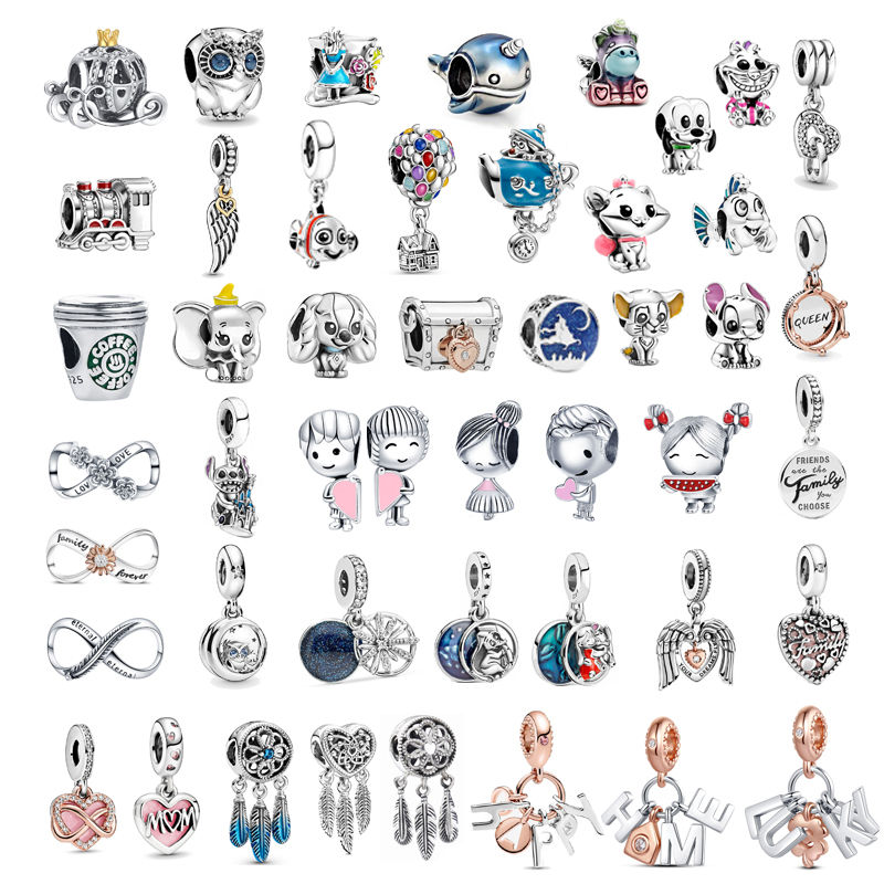 

Fashion Classic 925 Silver Beads Women DIY Jewelry For Pandora Bracelets Luxury Designer Pendants Charms With Box