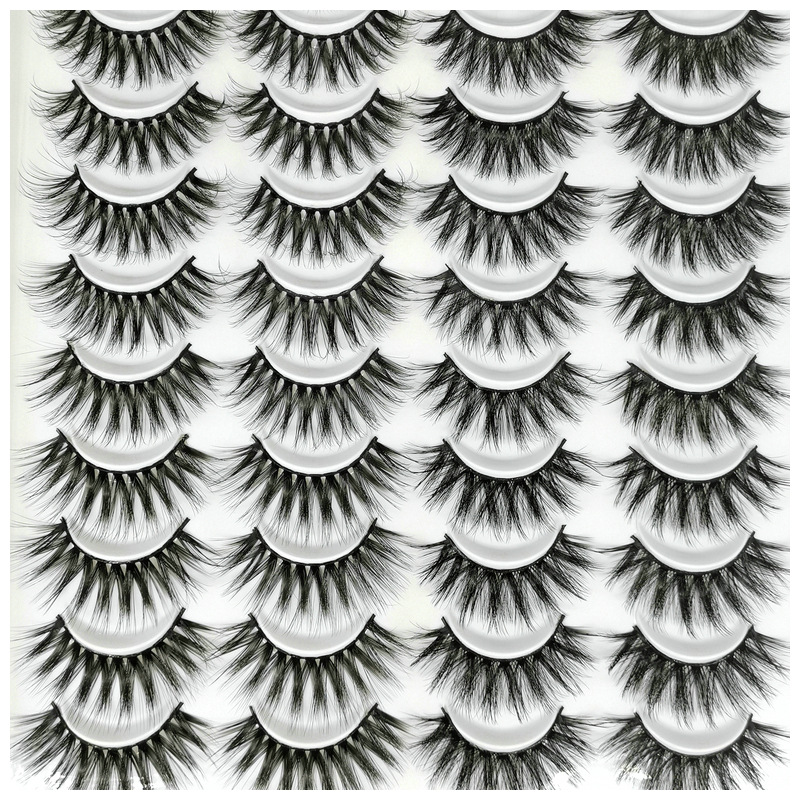 20 Pairs 3D Mink False Eyelashes Lashes Book Natural Fake Lash Long Makeup Extension Eyelashes For Beauty-image-645770468