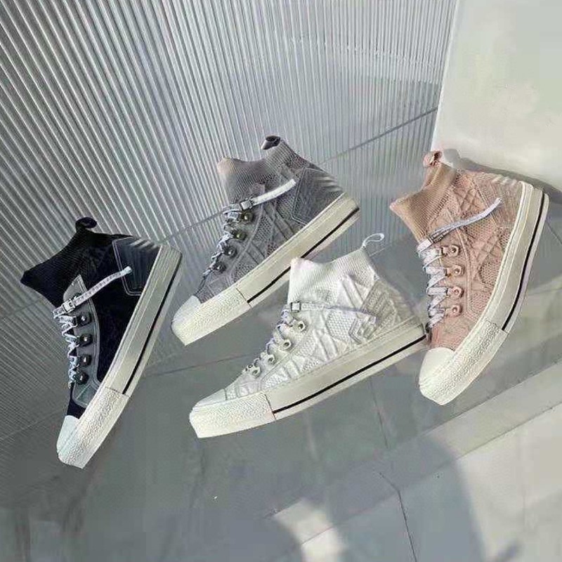 

Casual High top shoes women Travel lace-up sneaker leather fashion lady designer Flat Running Trainers Letters woman SHoes platform gym sneakers size 35-41 With box