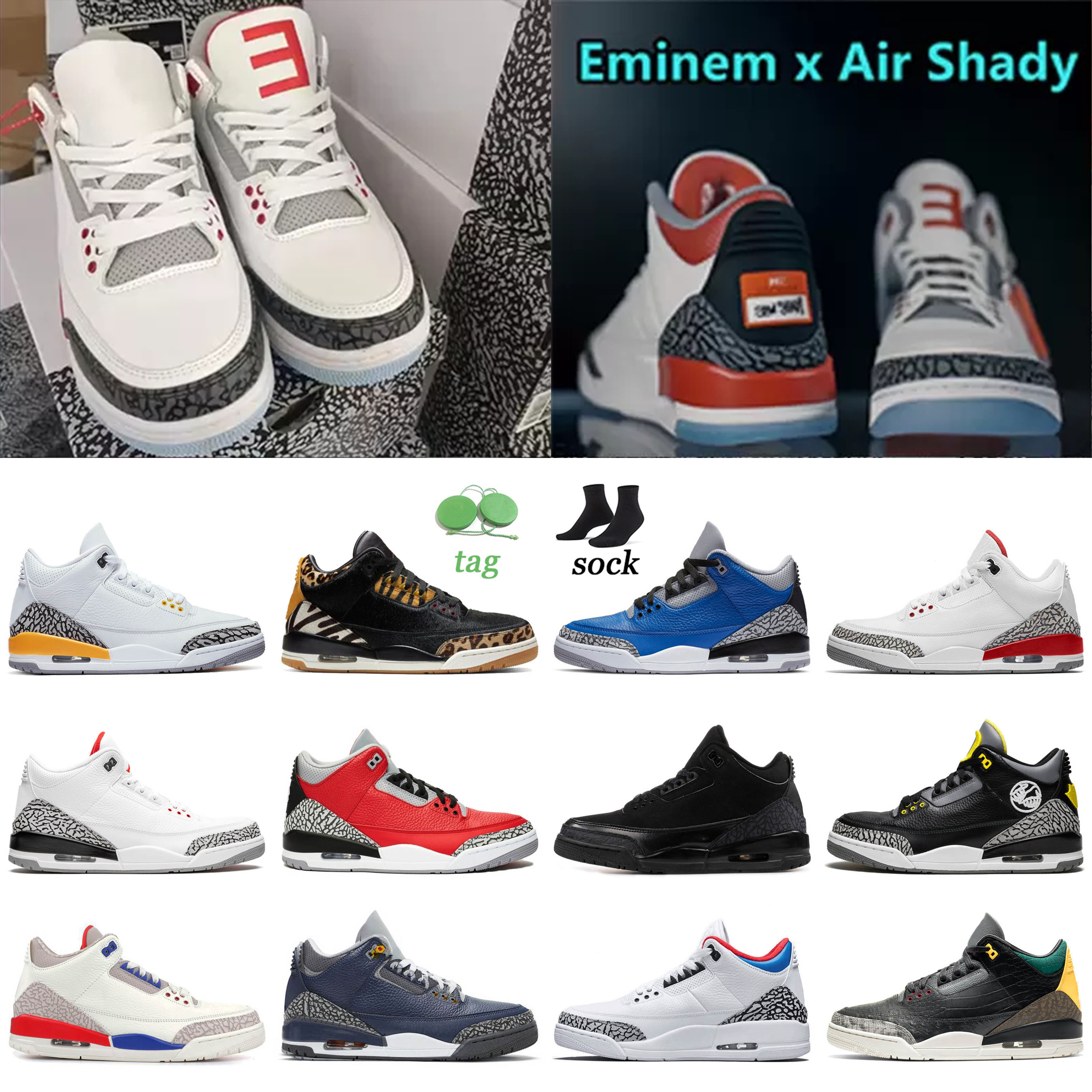 

Hi quality mens womens jumpman 3 3s Basketball Shoes 3M Reflective BLACK CEMEN Brown Desert Elephant Fragment Slim Shady White Pink Cool Grey Shady Designer Sneakers, X42 40-47 infrared 23