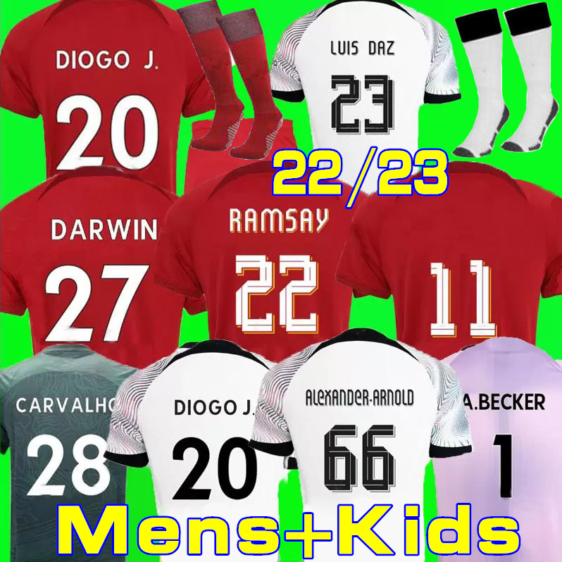 

22 23 Home Soccer Jerseys Mohamed FIRMINO Diogo KEITA Luis DIaz Football Shirts 2022 2023 Men Kids Kits Uniforms Minamino Alexander Arnold DARWIN 27 Sets Kit, Gk 9