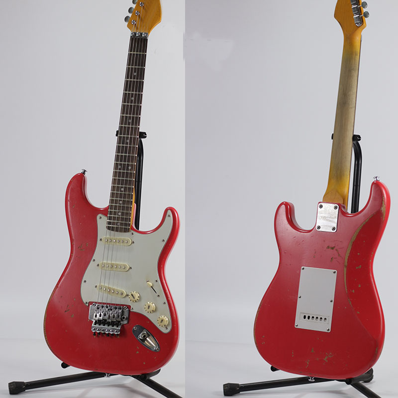 

Factory direct red visit old electric guitar double vibrato bridge handmade old retro guitar alder body postage