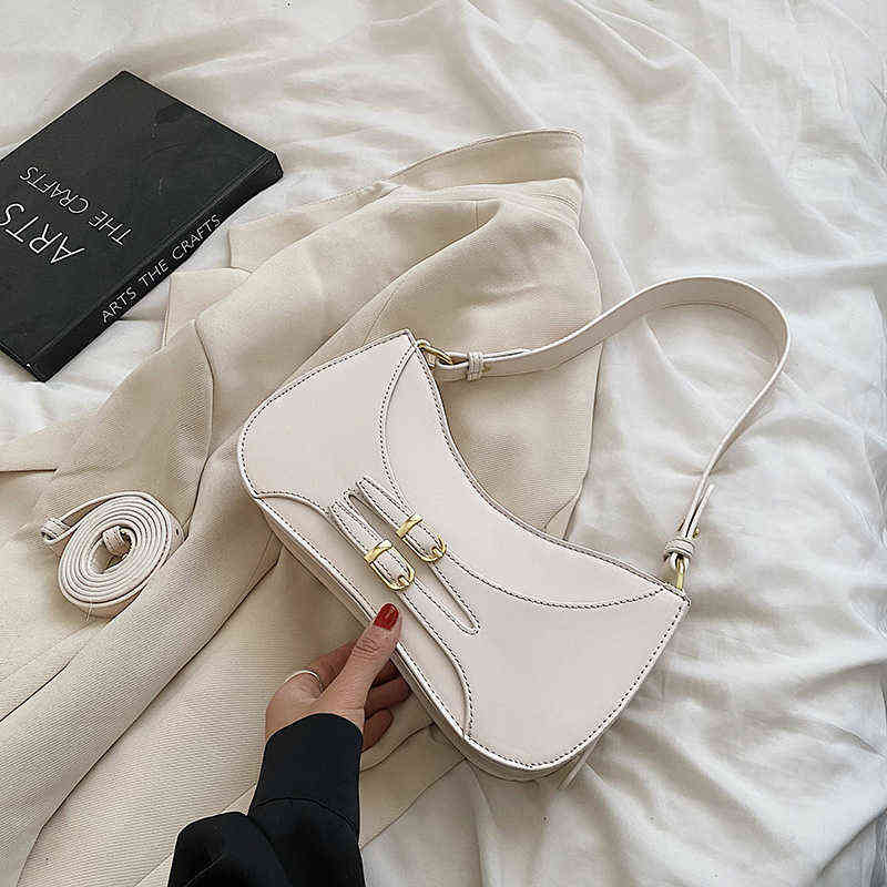 

Fashion Luxury Designer Summer Underarm Female Bag Pu Leather Shoulder Crossbody Bag for Women Women's 2022 Trend Woman Handbags, White