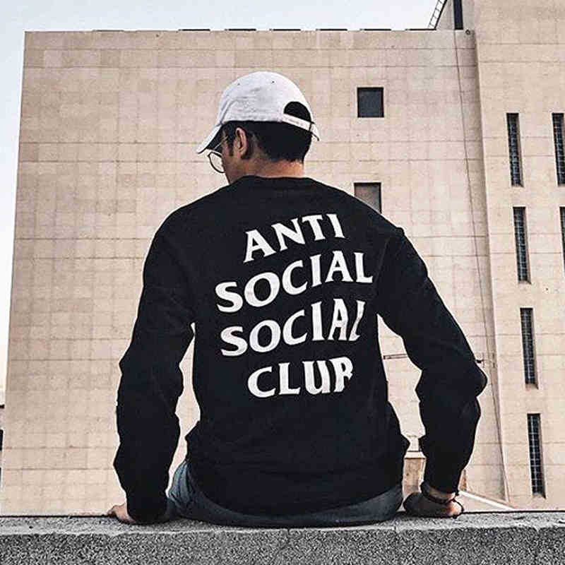 

Asia Limited Anti Social Club Round Neck Pullover Plush Sweater Men's and Women's Long Sleeves