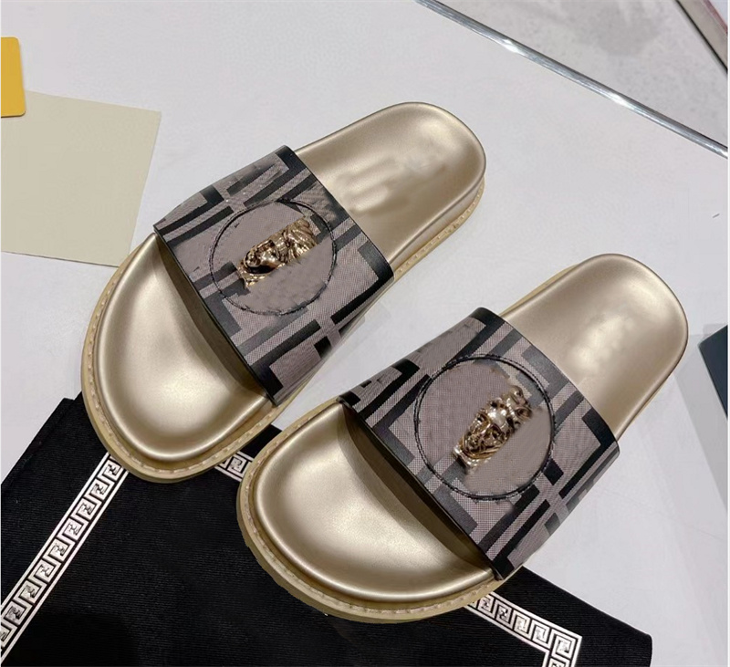

Designer Luxury FENDACE Exclusive Slide Multicolor Sandal shoes Sandals Flip Flops With Box