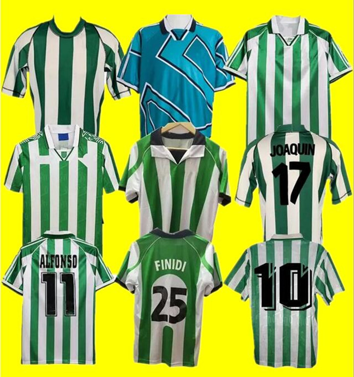 

1976 1977 1993 1994 1995 1996 1997 1998 2002 2003 2004 soccer Jerseys Retro REAL 76 77 94 95 96 97 98 02 03 04 classic vintage football shirt ALFONSO BETIS JOAQUIN DENILSON, 96 97 home