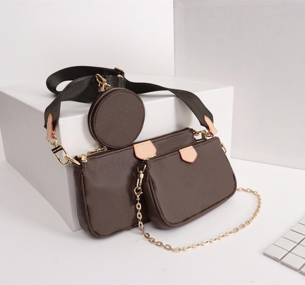 

Fashion Leather Shoulder Bag Favorite three-piece handbag Wallet High-quality diagonal bags Ladies Luxury brand handbags, Green shoulder strap