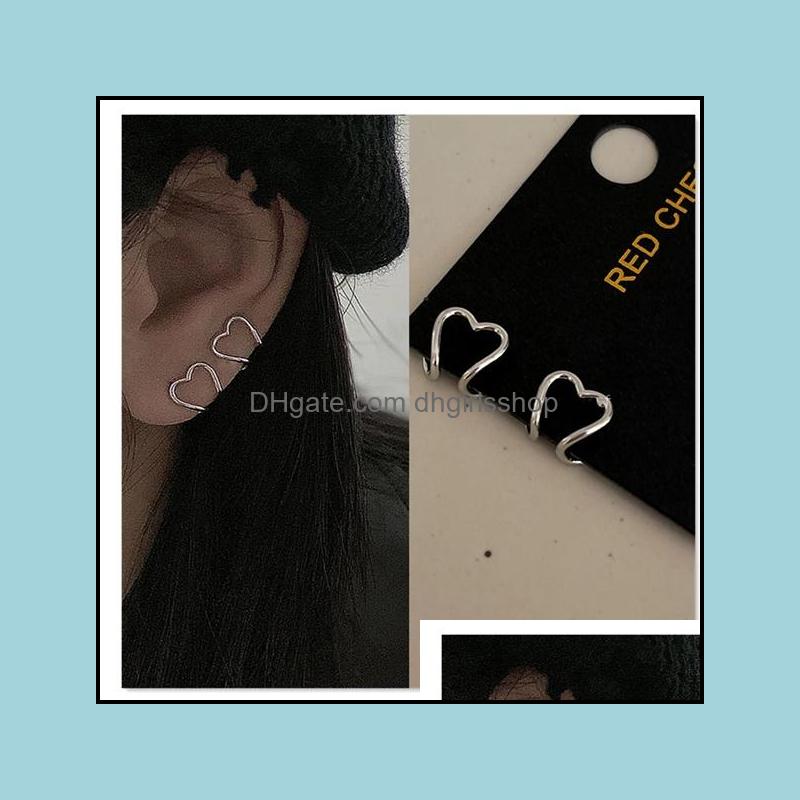 

Ear Cuff Earrings Jewelry 2022 Metal Geometric Heart Stackable Simple C Clip For Women Aesthetic A191 Drop D Dh6Ys