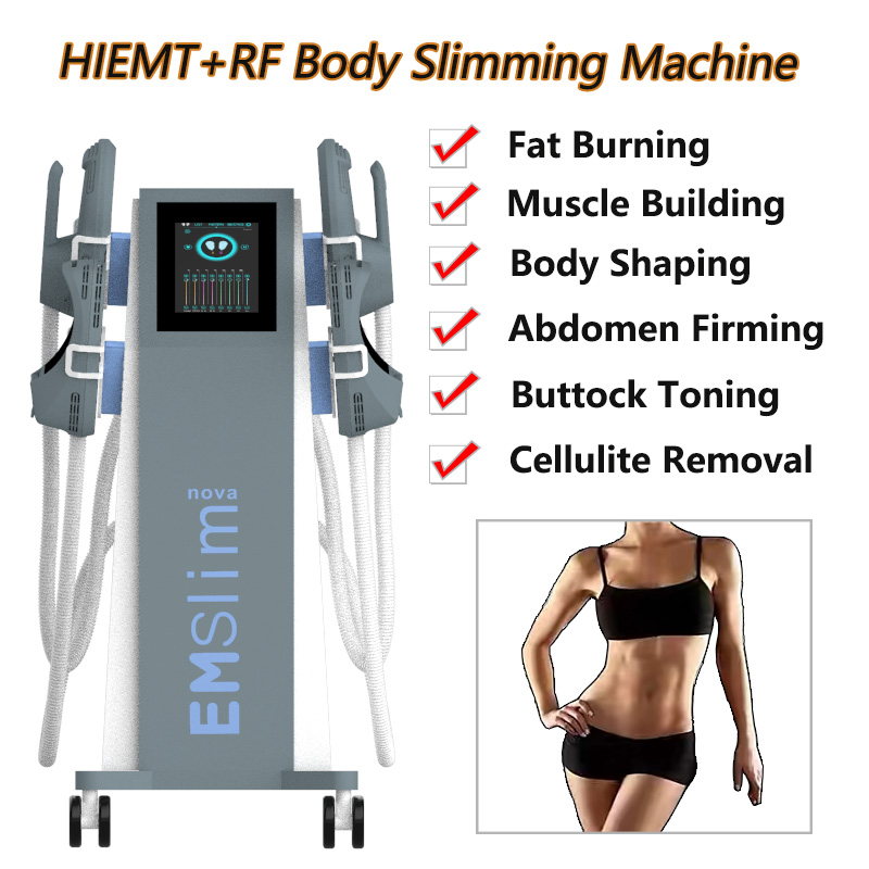 

EMslim Machine Fitness Muscle Build Portable HIEMT Weight Loss Slimming Machine 4 Handles Can Work Together
