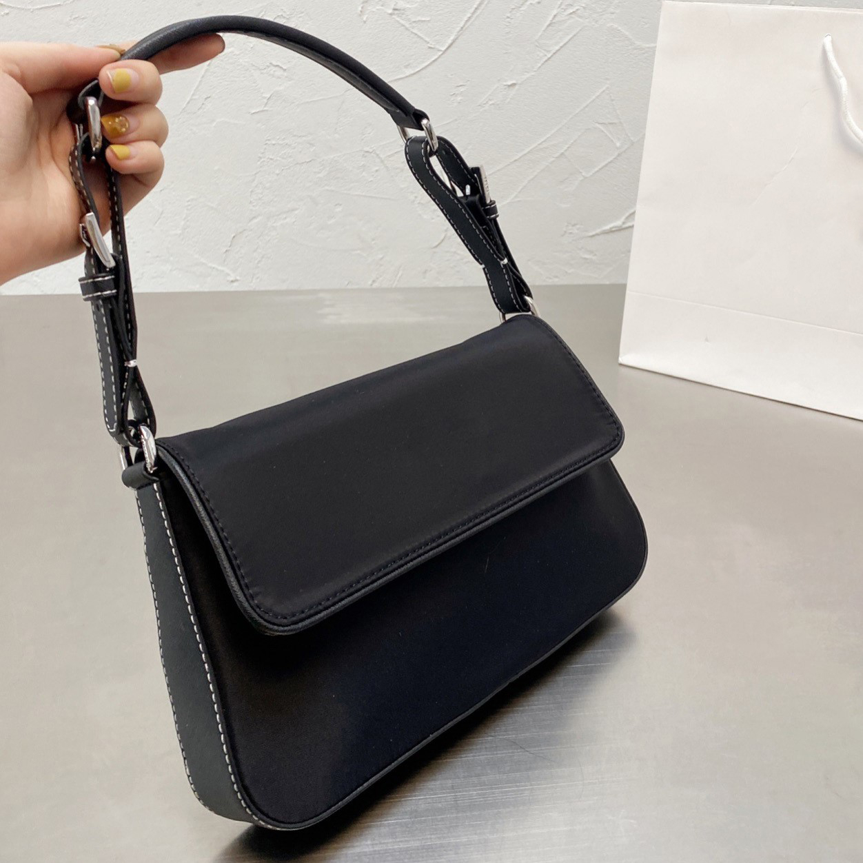 Nylon Wallets Flap Square Shoulder Crossbody Bag Purses Totes Clutch Triangle Letter Backpack Handbags Tote 2022 Women Bags Luxurys Designers Handba