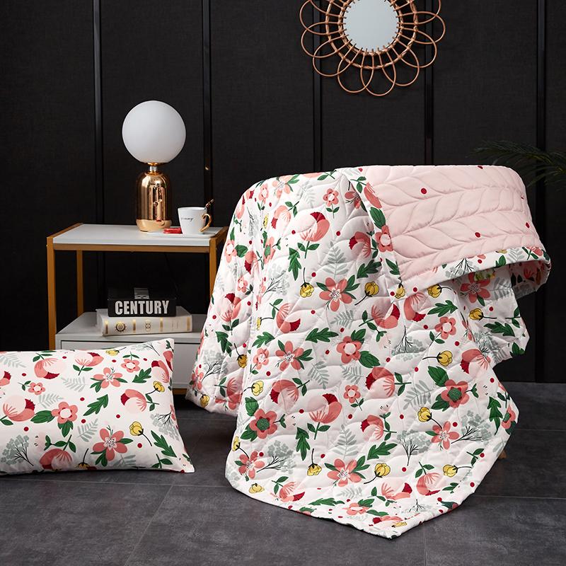 

Comforters & Sets Summer Printing Air Condition Quilt Blanket Throw Quilts Pillowcase Comforter Single Double Sofa Office Travel Home Textil